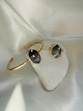 Load image into Gallery viewer, Sapphire (White Sheen) Gold Dot Ring