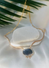 Load image into Gallery viewer, Sunray Sapphire Cuff Necklace