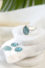 Load image into Gallery viewer, Ocean Kyanite Silver Sparkle Ring