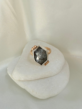 Load image into Gallery viewer, Sapphire (White Sheen) Gold Dot Ring