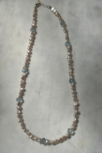 Load image into Gallery viewer, St.Barth’s Pearl and Aqua Necklace
