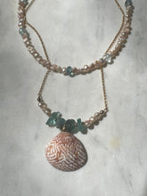 Load image into Gallery viewer, St.Barth’s Pearl and Aqua Necklace