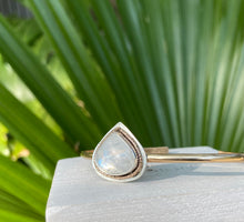 Load image into Gallery viewer, Moonstone Tear Drop Cuff Bracelet