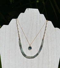 Load image into Gallery viewer, Teal Moss Kyanite Necklace