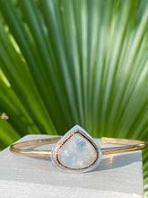 Load image into Gallery viewer, Moonstone Tear Drop Cuff Bracelet