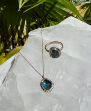 Load image into Gallery viewer, Teal Moss Kyanite Necklace