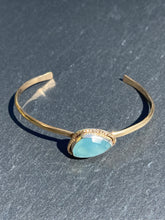 Load image into Gallery viewer, Aquamarine Sparkle Cuff Bracelet