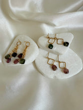 Load image into Gallery viewer, Tourmaline Diamond Stud Earrings
