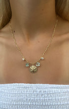 Load image into Gallery viewer, Sand Dollar Aquamarine Charm Necklace
