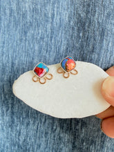 Load image into Gallery viewer, Blooms of Spiny Oyster Turquoise Studs
