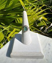 Load image into Gallery viewer, Teal Sea Glass Sparkle Ring
