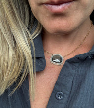 Load image into Gallery viewer, Sapphire (Gold Sheen) Pentagon Shaped Necklace
