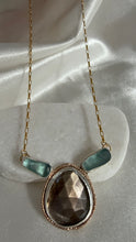 Load image into Gallery viewer, Coastal Glow Necklace- Double Sea Glass
