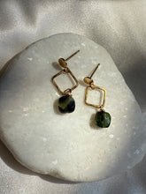 Load image into Gallery viewer, Tourmaline Diamond Stud Earrings
