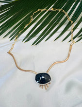 Load image into Gallery viewer, Sunray Sapphire Cuff Necklace
