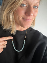 Load image into Gallery viewer, Aquamarine Wave Necklace
