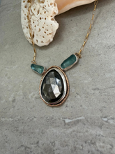 Load image into Gallery viewer, Coastal Glow Necklace- Double Sea Glass
