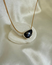 Load image into Gallery viewer, Sapphire Gold Dot Necklace
