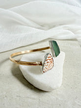 Load image into Gallery viewer, St. Bart’s Shell and Sea Glass Cuff
