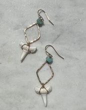 Load image into Gallery viewer, Amazonite Shark Teeth Earrings
