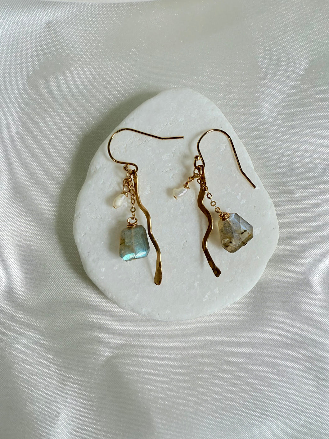 Waves of Labradorite Earrings