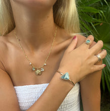 Load image into Gallery viewer, Sand Dollar Aquamarine Charm Necklace
