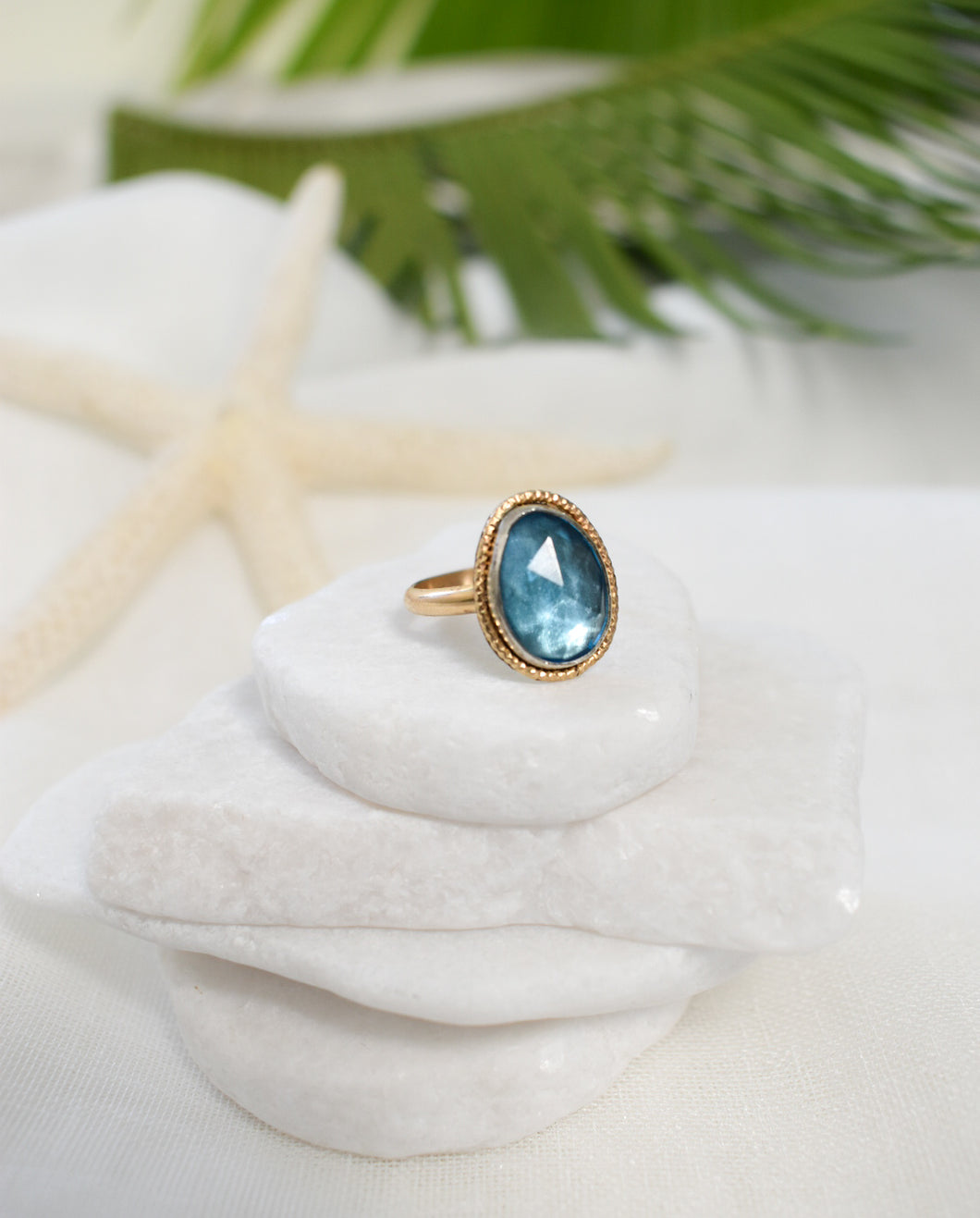 Blue Topaz Sparkle Ring