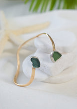 Load image into Gallery viewer, Double Seaglass Wave Cuff
