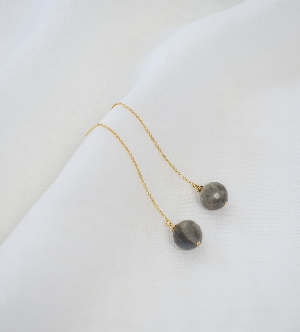 Labradorite Disco Ball Threaders