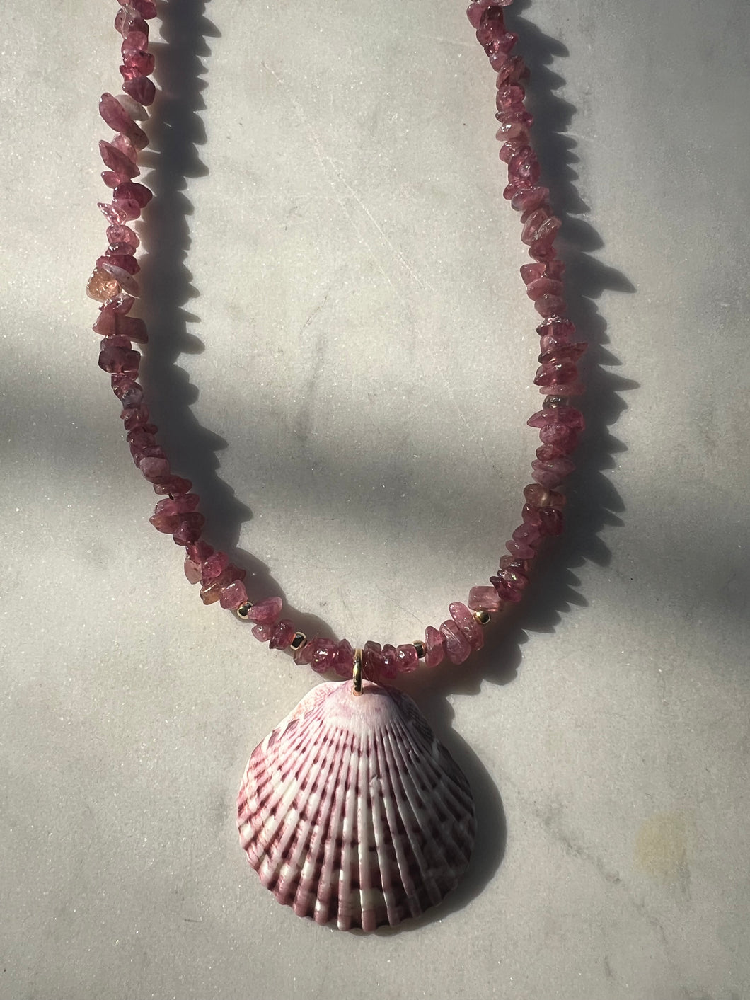 Ruby Shell Necklace