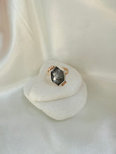 Load image into Gallery viewer, Sapphire (White Sheen) Gold Dot Ring
