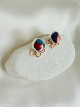 Load image into Gallery viewer, Blooms of Spiny Oyster Turquoise Studs
