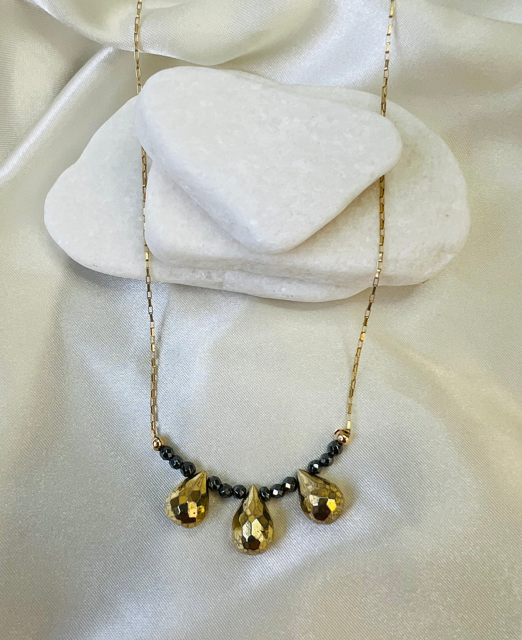 Pyrite Drops Necklace