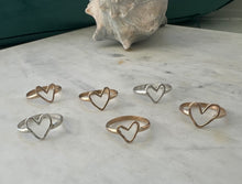 Load image into Gallery viewer, Hammered Heart Rings
