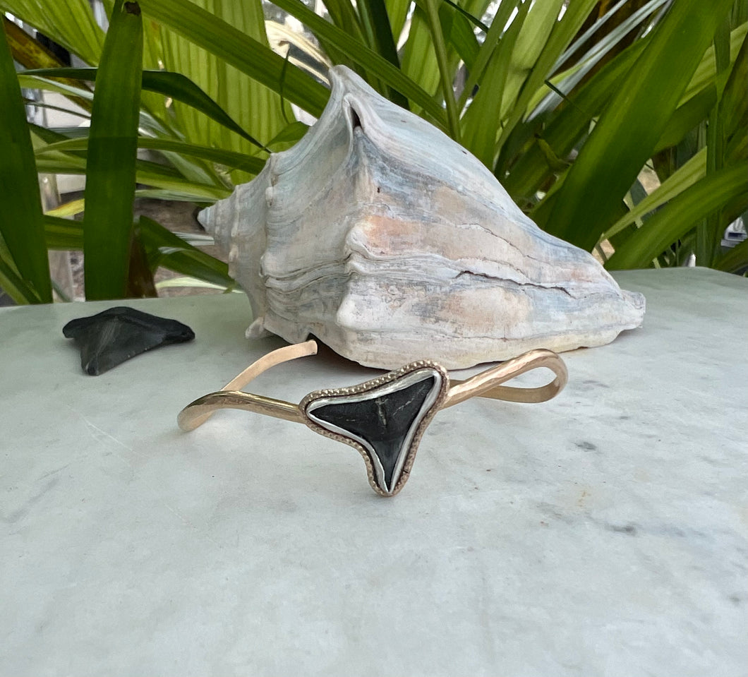 Shark Tooth Wave Cuff Bracelet