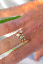Load image into Gallery viewer, Gold Stoned Stacker Ring

