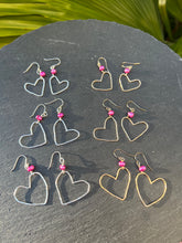 Load image into Gallery viewer, Hammered Heart Earrings
