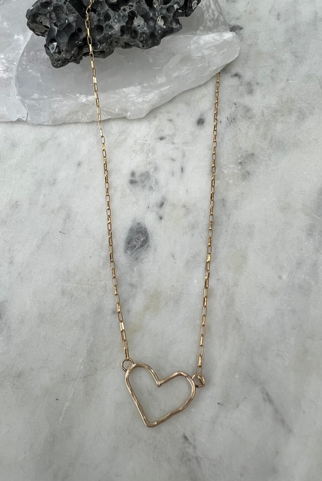 Hammered Heart Necklace