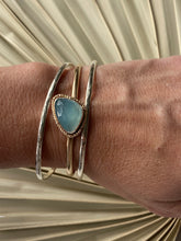 Load image into Gallery viewer, Aquamarine Sparkle Cuff Bracelet
