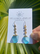 Load image into Gallery viewer, Hobcaw Blue “Sea Glass” Sequin Earrings
