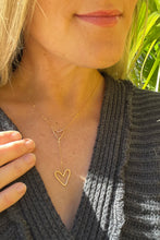 Load image into Gallery viewer, Two Hearts Lariat Necklace
