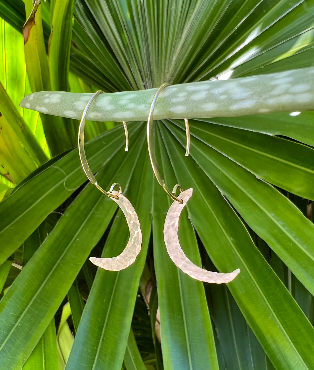 Gold Crescent Moon Earrings